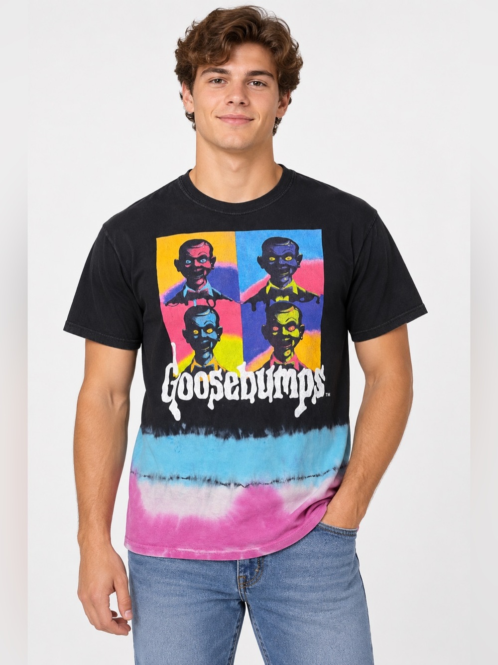 Goosebumps Scholastic Graphic T Shirt Small Tie Dye Horror R.L. Stine Retro